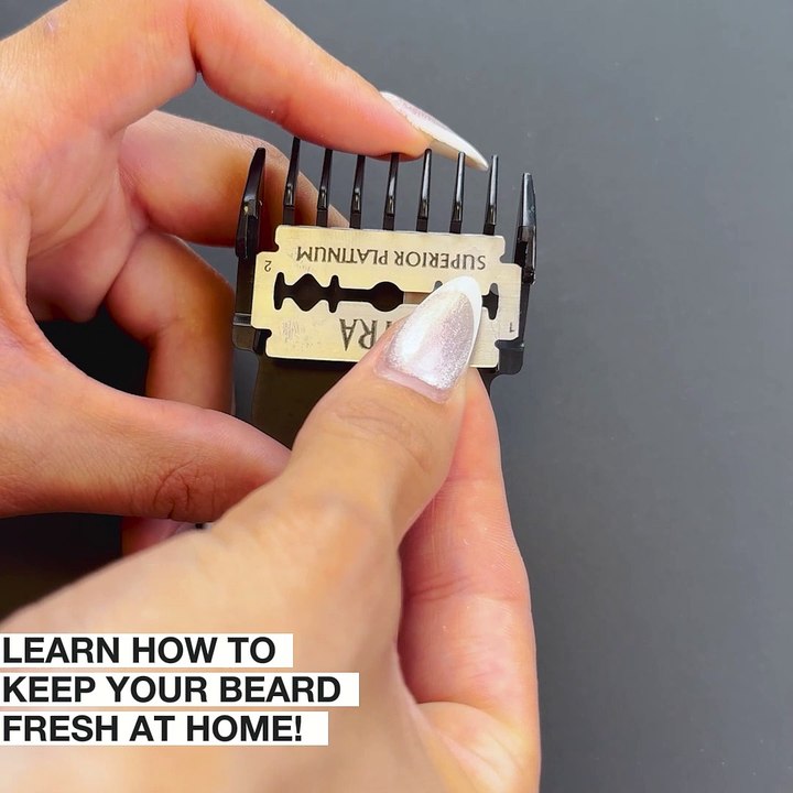 Keep your beard looking fresh with this simple trick! ✂️ 👍