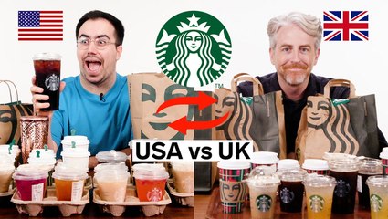 A Brit and an American try each other's Starbucks