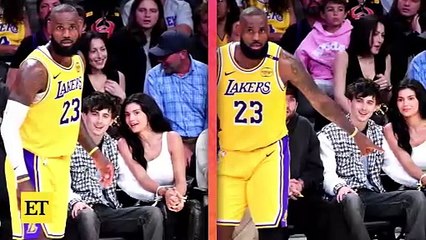 Timothée Chalamet and Kylie Jenner Cuddle Up During Courtside Date Night