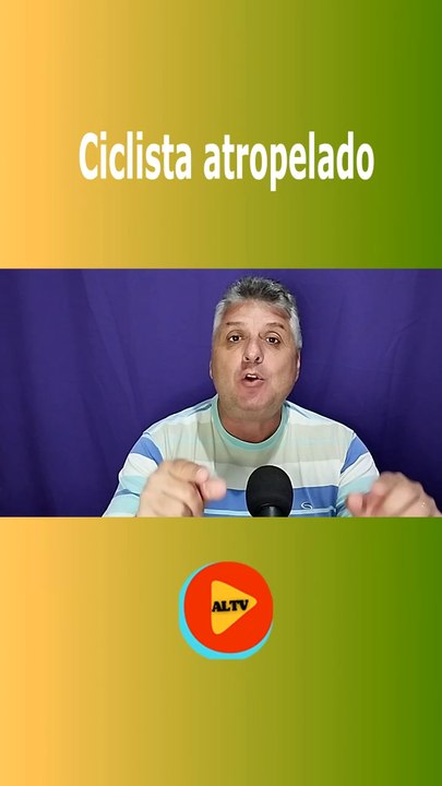 Cenas fortes!! Ciclista voa em atropelamento