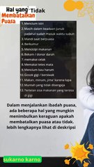 beberapa hal yang tidak membatalkan puasa #news #motivasi