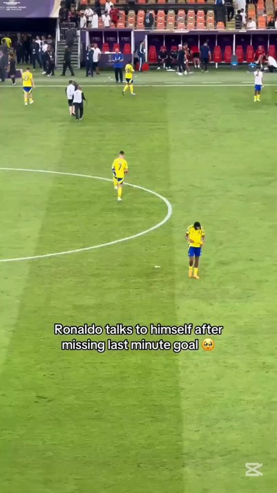 Ronaldo Seen Talking To Himself After Al Nassr Was Eliminated ACL Again #crsitianoronaldo