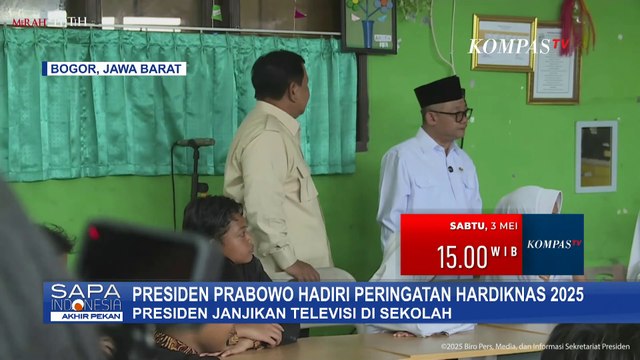 Pidato Hardiknas, Prabowo Janjikan Semua Sekolah Punya Televisi: Untuk Apa?