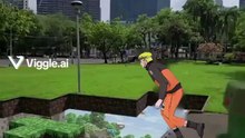Naruto haciendo parkour en minecraft 😱