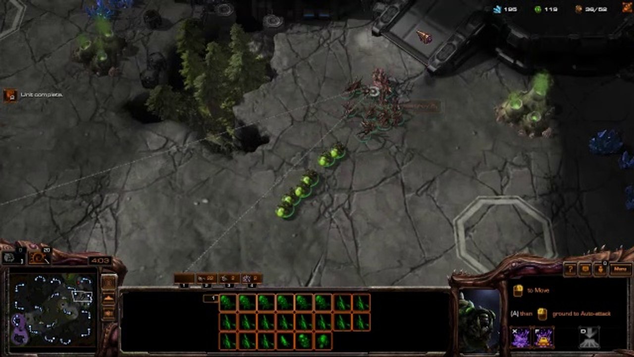 [SC2]No.0376--Great ZERG Player vs Medium-Level TERRAN A.I, WIN[Baneling Bust].CUT.01'32-07'38