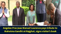 Angolan Prez Joao Manuel Lourenco pays tribute to Mahatma Gandhi at Rajghat, signs visitor’s book