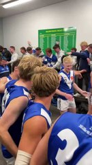 Sunbury players sing the song after win over Ballarat