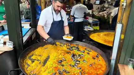 London UK's biggest market street food full walk through