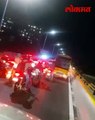 उद्घाटन होताच उड्डाणपुलावर वाहनांच्या रांगाच रांगा