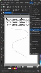 How to run text into line in coreldraw