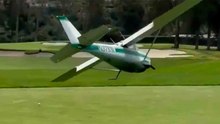 Ongelooflijke beelden tonen vliegtuig dat noodlanding maakt op golfbaan in Los Angeles