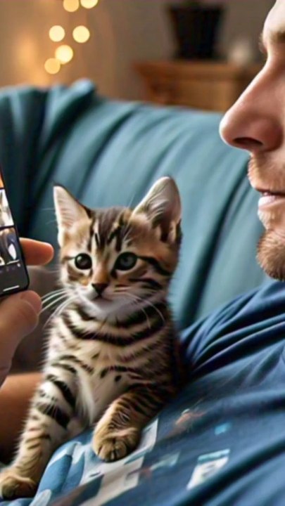 little kitten in mode