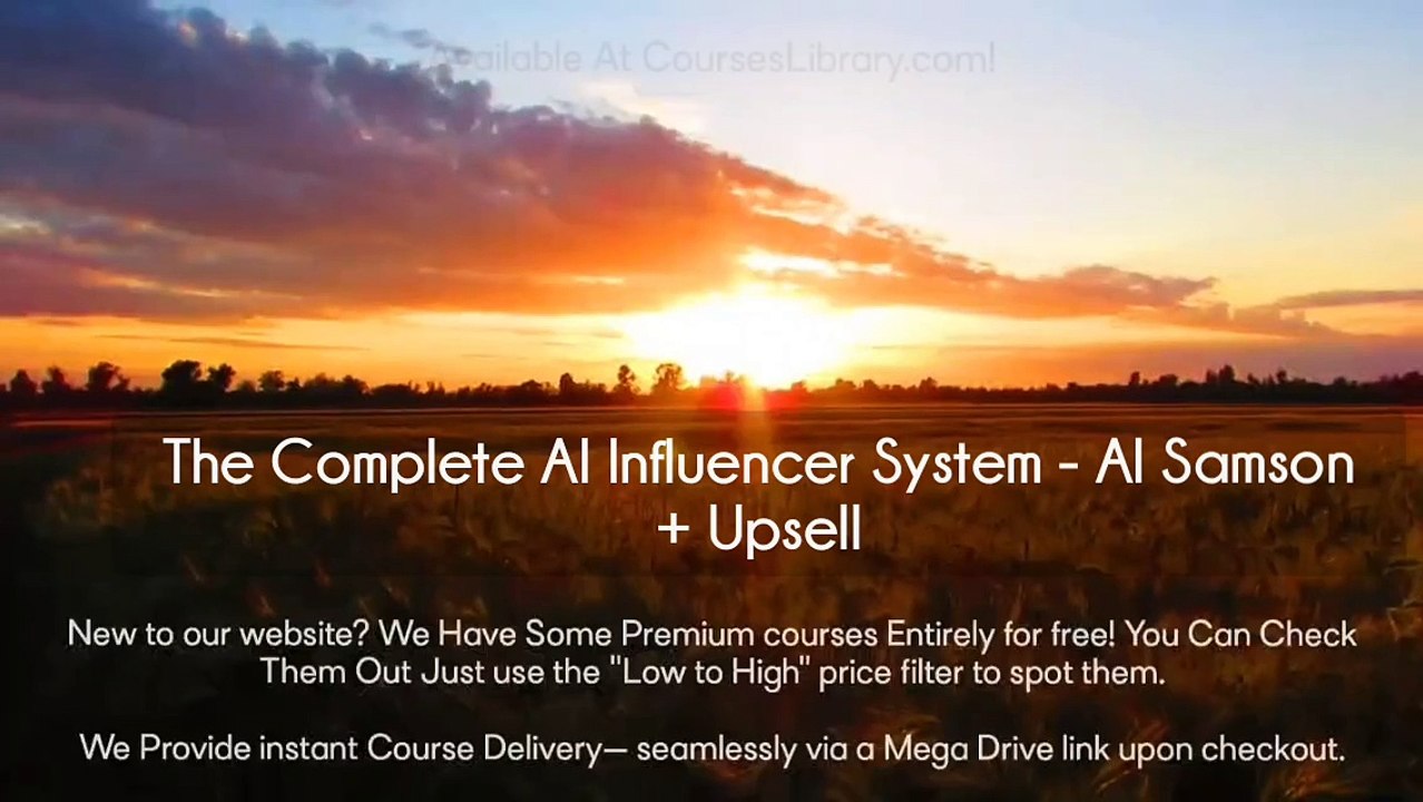 (courseslibrary.com)The Complete AI Influencer System - AI Samson + Upsell Course download