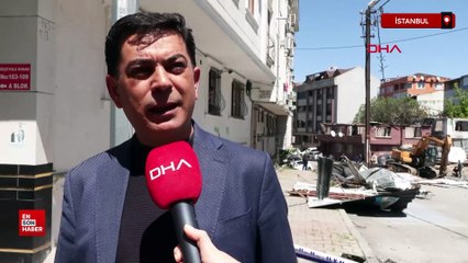 Gaziosmanpaşa'da yol çöktü, iki bina tahliye edildi