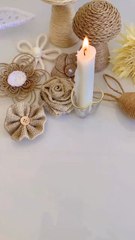 DIY Jute Flower Tutorial via: @lainytavaresLearn how to make a beautiful DIY jute flower in this easy step-by-step video tutorial. Perfect for home decor, gifts, or craft projects using simple materials!