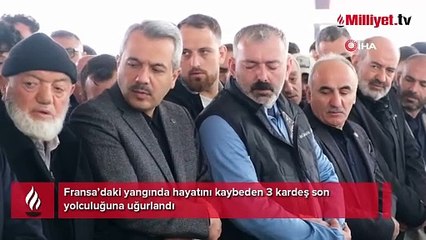 Yangında ölen 3 kardeş toprağa verildi: Perişan olmuş bir aile var