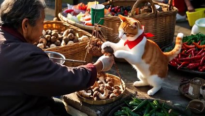 Kitten’s Heartfelt Journey: Sharing Matsutake Chicken with a Granny in Yunnan