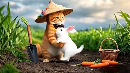 Cat’s Compassionate Rescue: Warming a Little Rabbit with Radish Soup