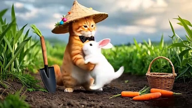 Cat’s Compassionate Rescue: Warming a Little Rabbit with Radish Soup