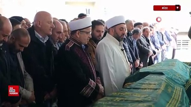 Fransa’daki yangında hayatını kaybeden 3 kardeş Rize'de son yolculuğuna uğurlandı