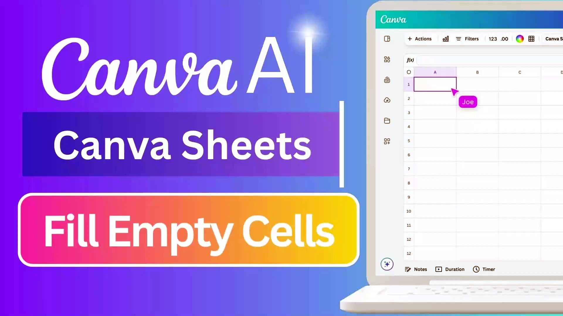 How to Automatically Fill Empty Cells Using AI in Canva Sheets