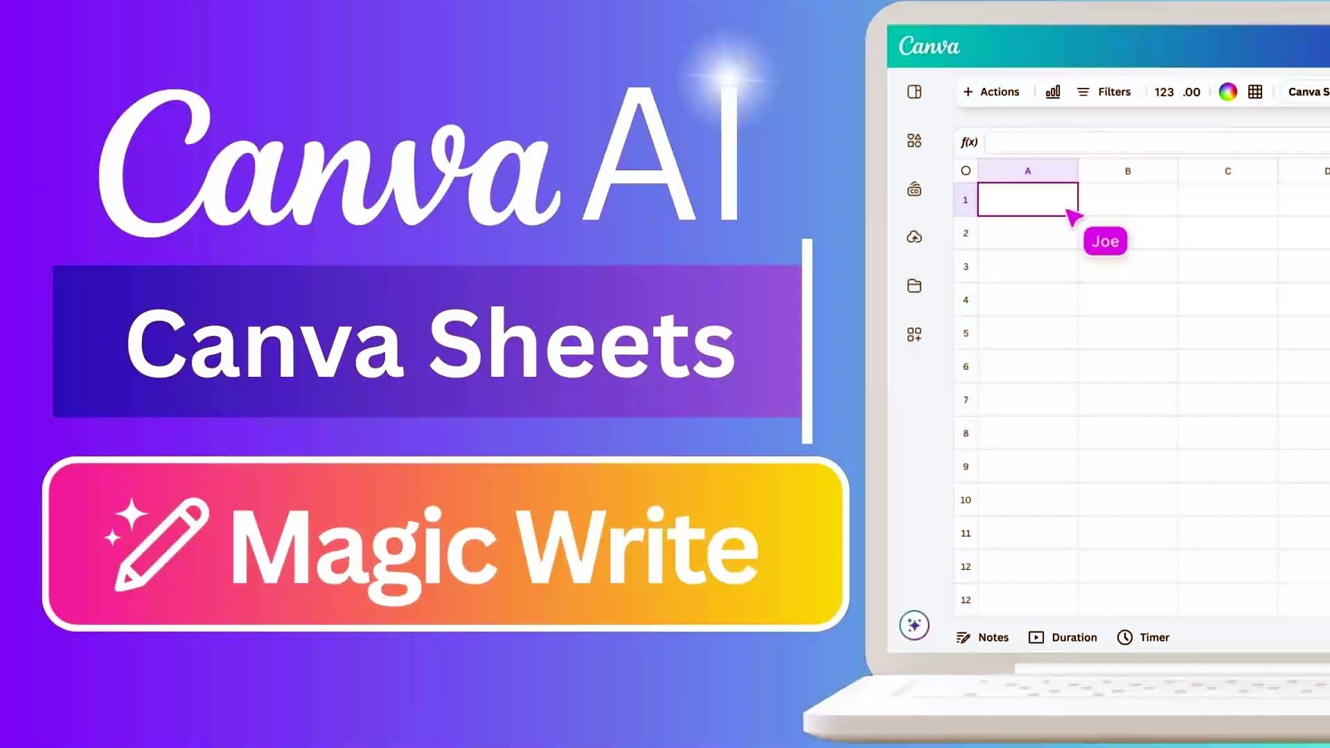 ⁣A Simple Guide to Using Magic Write AI in Canva Sheets