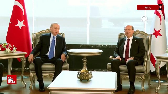 Cumhurbaşkanı Erdoğan, KKTC Cumhurbaşkanı Tatar ile görüştü