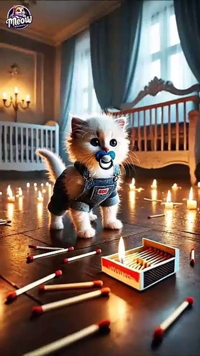 Cat Dad Rescues Kitten from House Fire 🐱🔥❤️ _ Heartwarming Rescue #cat #CuteAnimals #shorts #kitten