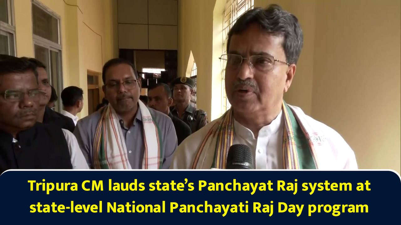 Tripura CM lauds state’s Panchayat Raj system at state-level National Panchayati Raj Day program