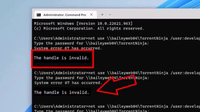 Solved - The handle is invalid error message when run a command in Windows 11 / 10 / 8 / 7