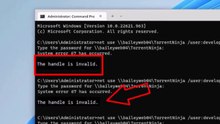Solved - The handle is invalid error message when run a command in Windows 11 / 10 / 8 / 7