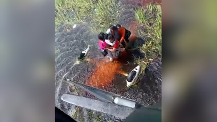 Sobreviven 36 horas atrapados en un pantano rodeados de caimanes tras aterrizar de emergencia
