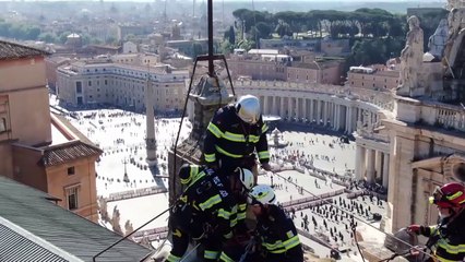Stove and chimney installed at Sistine Chapel ahead of papal conclave