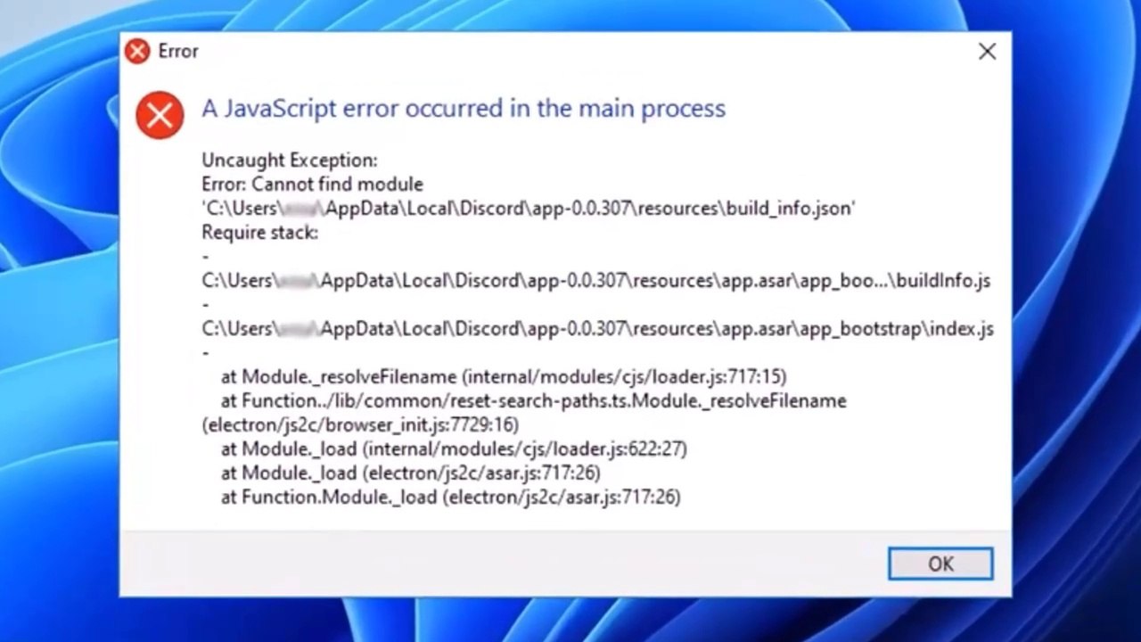 Solved - Discord A JavaScript error occurred in the main process ...