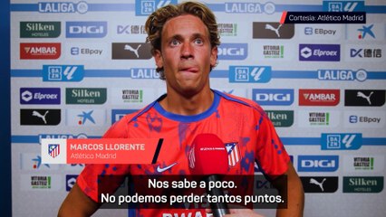 Llorente: "Nos sabe a poco, somos el Atlético Madrid"