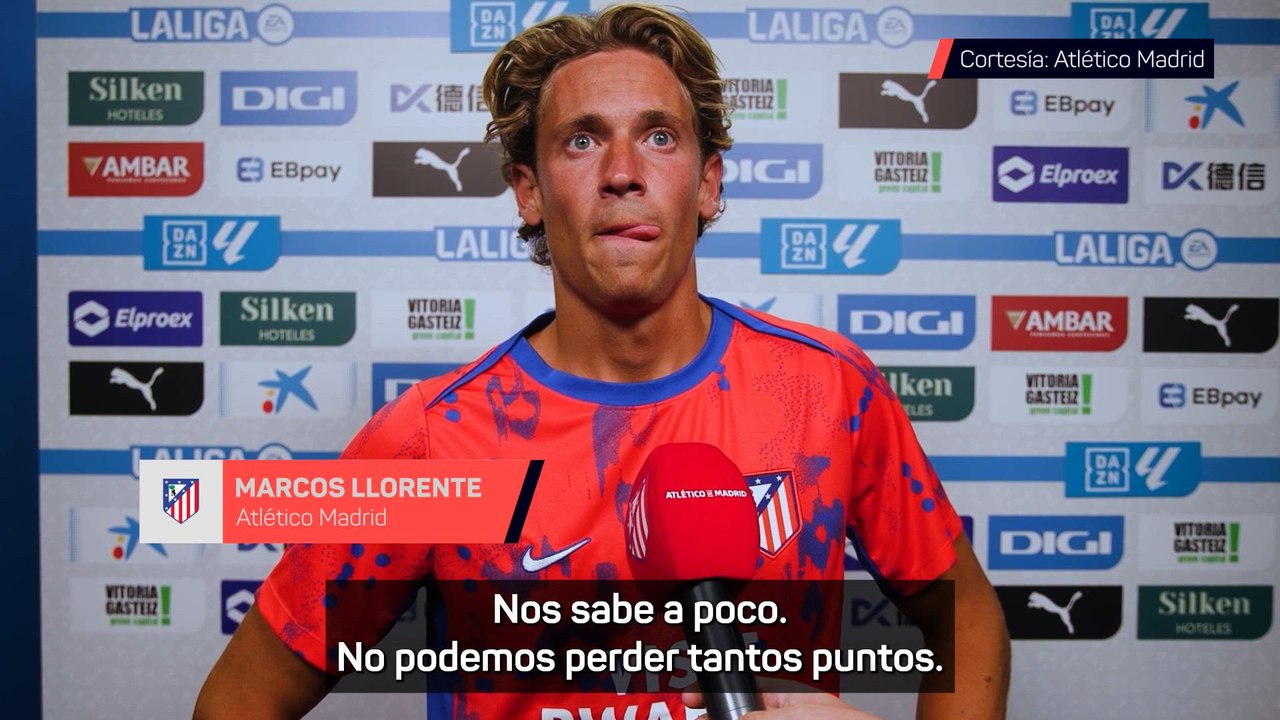 Llorente: "Nos sabe a poco, somos el Atlético Madrid"