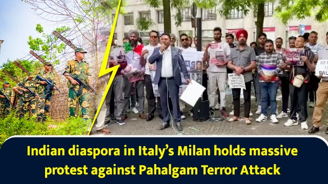 Indian diaspora in Italy’s Milan holds massive protest against Pahalgam Terror Attack