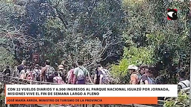 Con 22 vuelos diarios y 6.500 ingresos al Parque Nacional Iguazú por jornada, Misiones vive el fin de semana largo a pleno