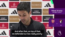 Arteta 'very disappointed' with Arsenal's defeat to Bournemouth
