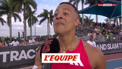 Sasha Zhoya signe son record personnel sur 110 m haies - Athlé - Grand Slam Track à Miami