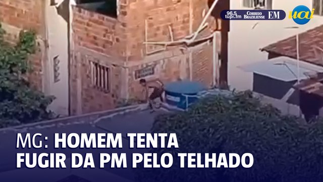 Homem pula telhados e quebra telhas ao tentar fugir da PM em Governador Valadares