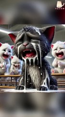 Black Kitten Was Bullied Because Of His Color, He Just Want To Have A Friend #shorts #cat #aicat