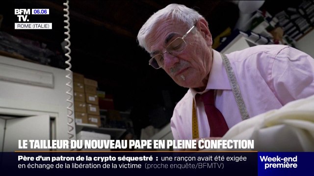 Conclave: le tailleur du nouveau pape en pleine confection des tenues