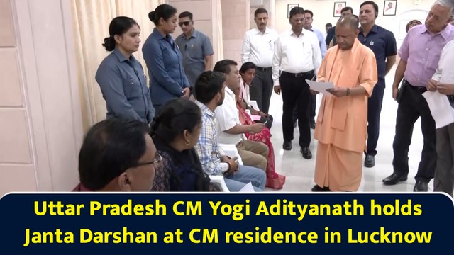 Uttar Pradesh CM Yogi Adityanath holds Janta Darshan at CM residence in Lucknow