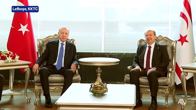 Cumhurbaşkanı Erdoğan, KKTC Cumhurbaşkanı Ersin Tatar ile görüştü