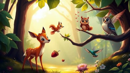 🌟 “Willow the Deer and the Golden Acorn – A Magical Forest Quest!”