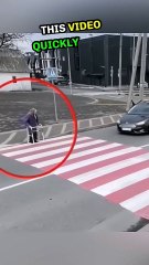 Firefighters heroically help elderly woman cross busy road 🚒❤️ #shorts