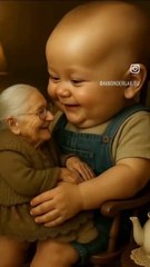 Giant baby small grand mother 😻#shorts #shortsfeed #dudidudidam #catdance