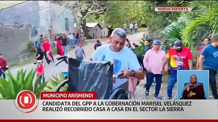 Candidata del GPP Marisel Velásquez fue recibida por la comunidad del sector La Sierra