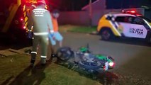 Jovem paraguaio fica ferido ao cair de moto no Pioneiros Catarinenses